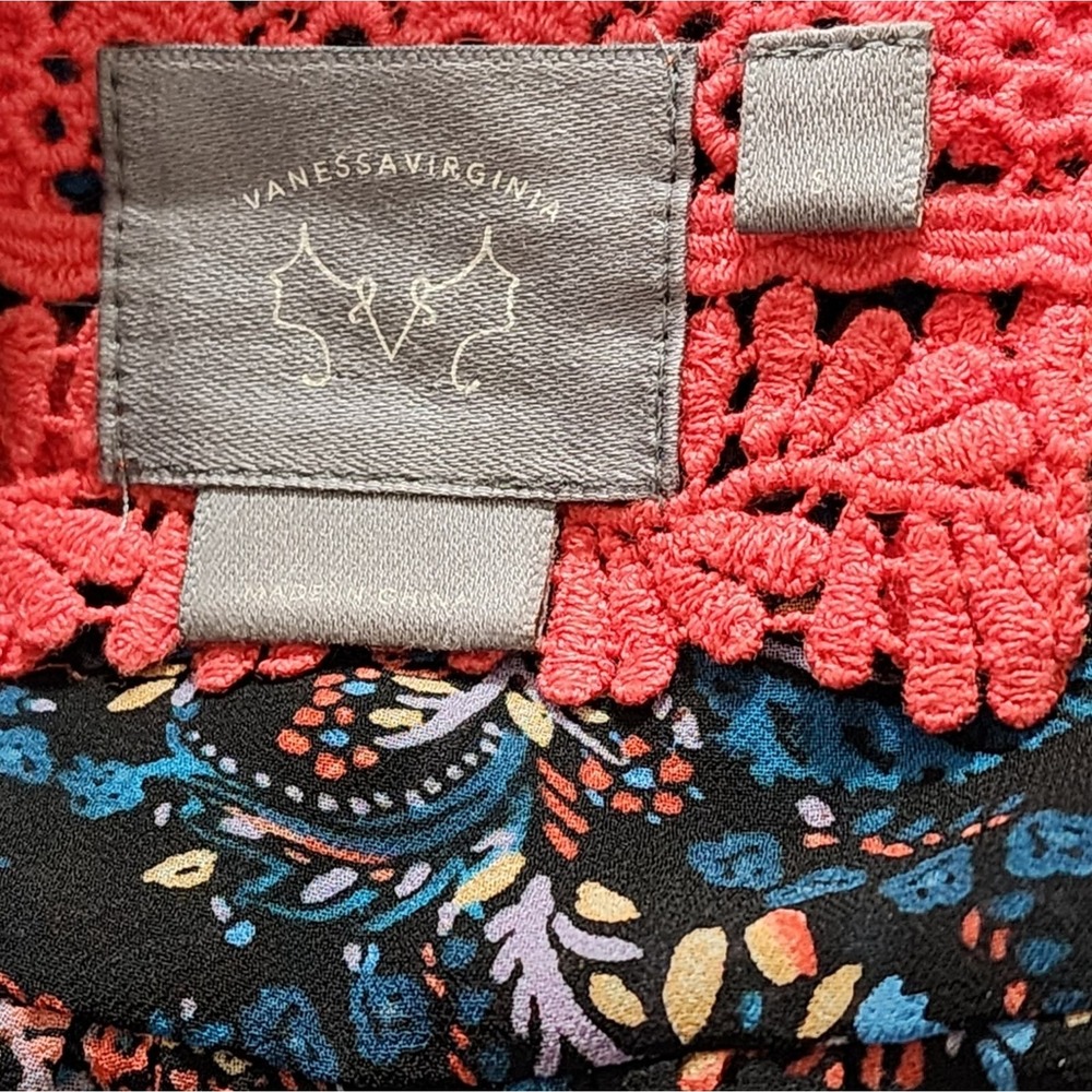 Anthropologie Vanessa Virginia Daytripper Paisley Floral Smocked Dropwaist Dress - Picture 11 of 15